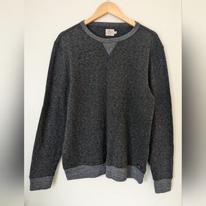 Faherty Sweater Adult Medium Dark Gray Pullover Long Sleeve Crew Neck